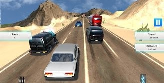 繁忙道路赛车(Speed Racer in Traffic on Busy Roads)