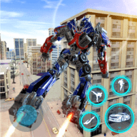 飞行警察机器人变形金刚模拟器(Flying Police Robot Game)