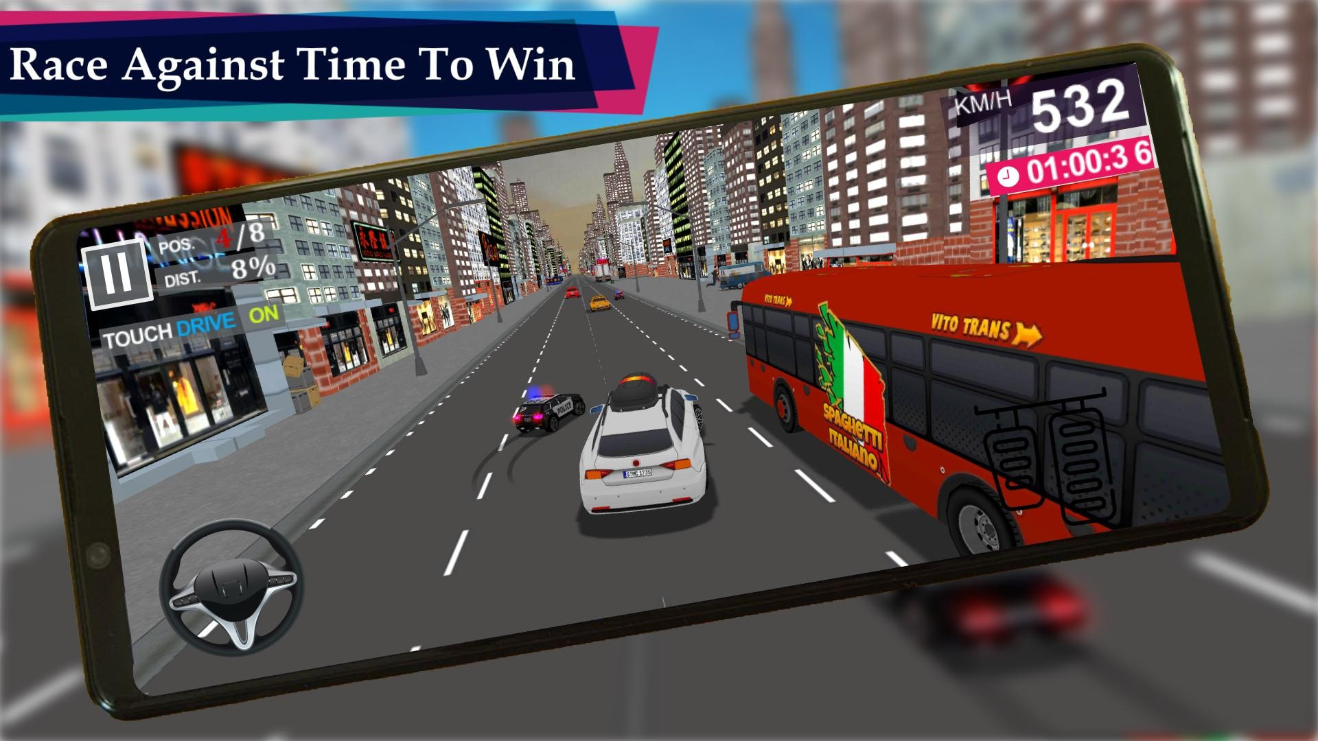 警察交通rc赛车(RC city police heavy traffic racer)(RC city police