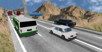 繁忙道路赛车(Speed Racer in Traffic on Busy Roads)