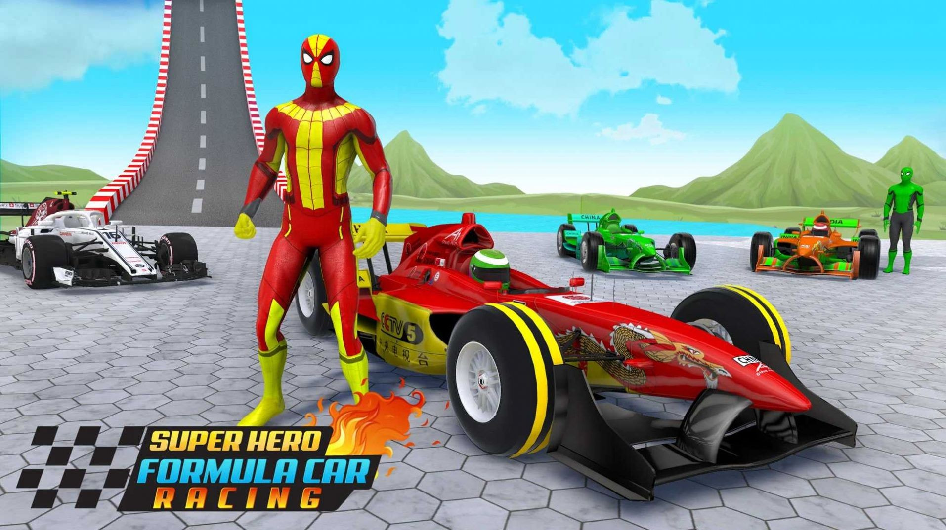 特技车超级英雄汽车(Formula Car Racing Car Game)