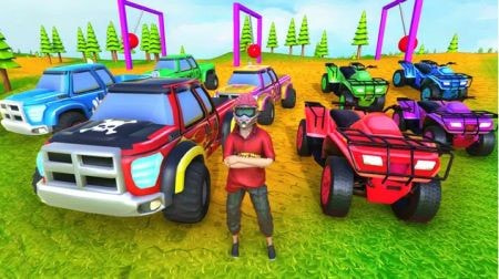 四轮拖拉机赛车Dirt Track Quad Bike Racing