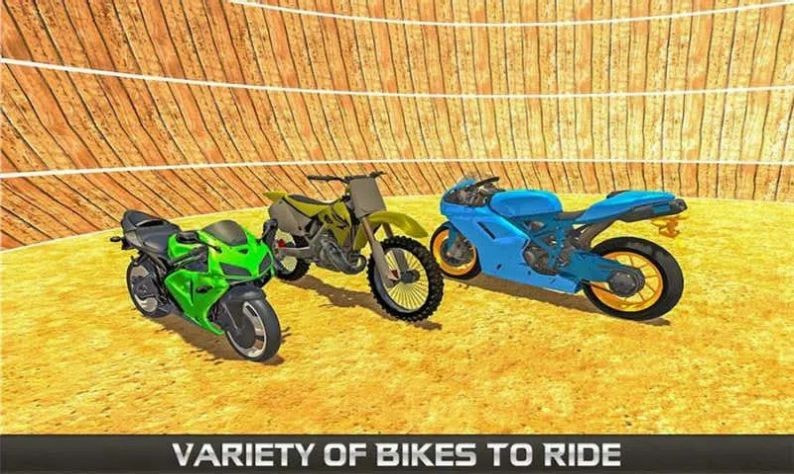 死亡自行车特技Well of death bicycle stunt