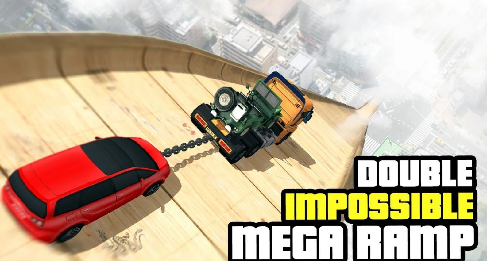 坡道漂移汽车特技(SuperHero Megaramp Double Impossible)