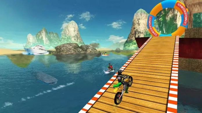 冲浪自行车赛(Surfer Bike Racing Game)