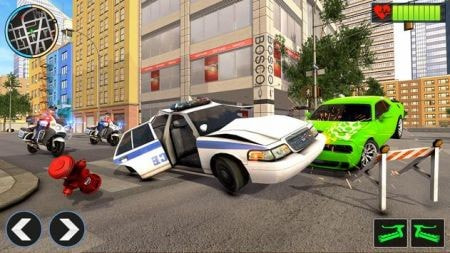 警察追逐犯罪Police Moto Bike Chase