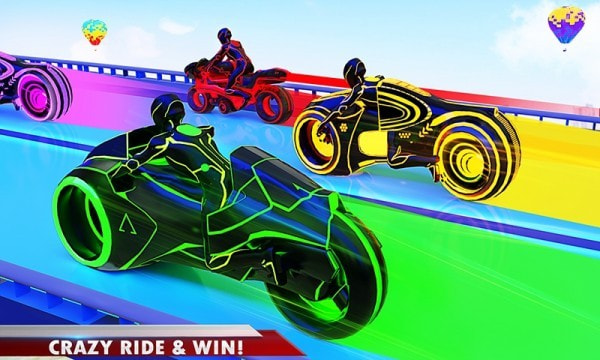 霓虹赛车坡道中文版(Light Bike Stunt)