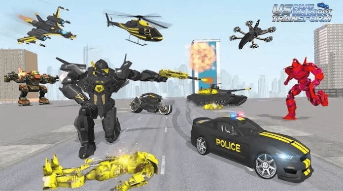 美国警用机器人汽车大战(US Police Robot Car Battle)